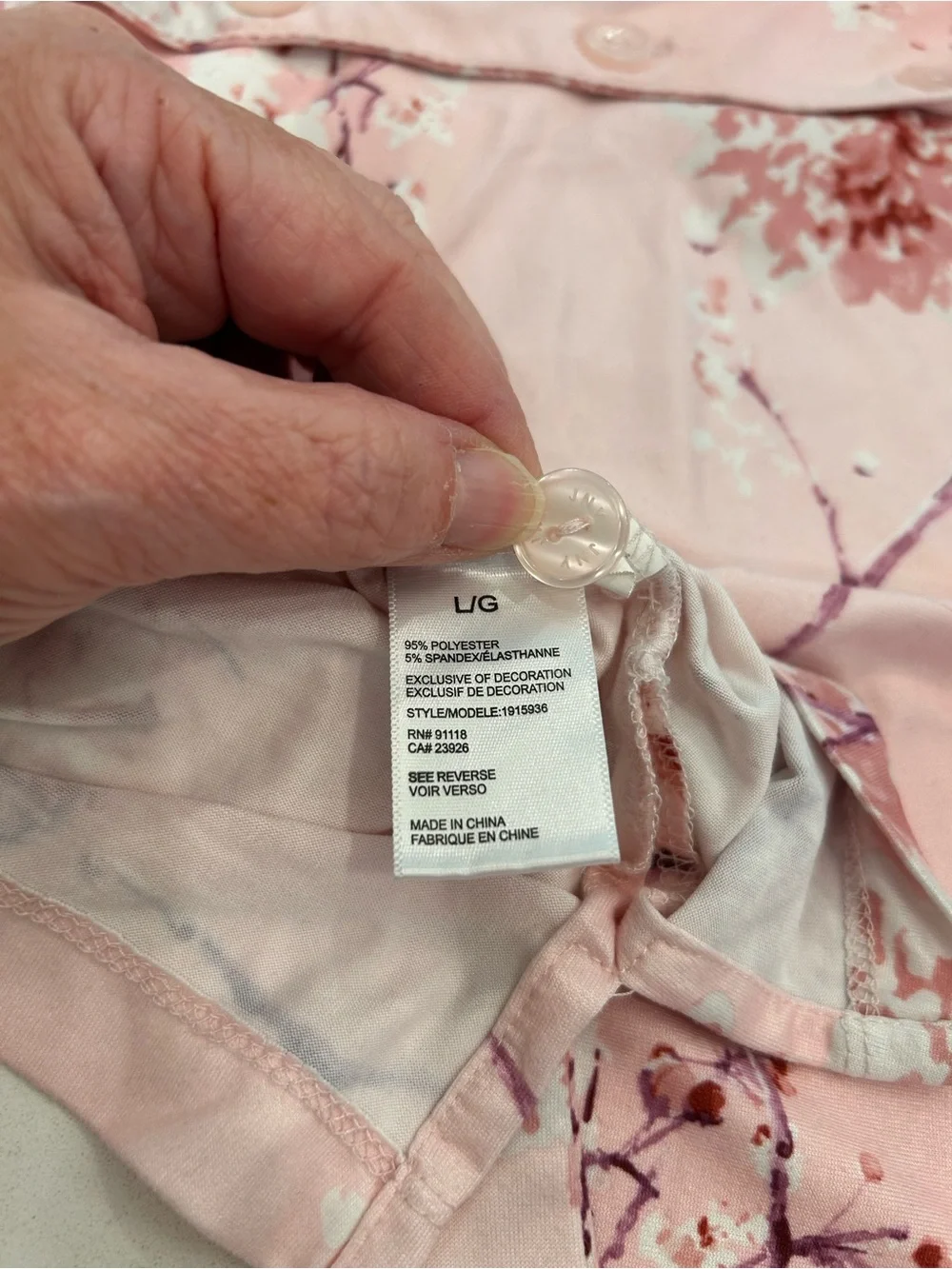 Jones New York Pink Floral Short-Sleeve Pajama Set